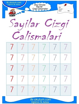 Çocuklar İçin Çizgi Çalışma Sayfaları 